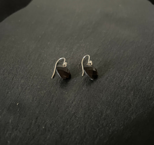 Smokey Quartz Square Earrings image 1