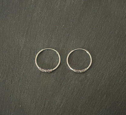 Round Silver Hoops image 0