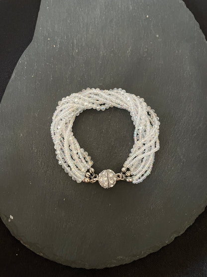 Clear Coloured Bead Bracelet image 1
