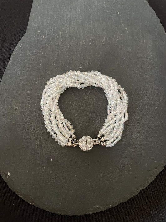 Clear Coloured Bead Bracelet image 1