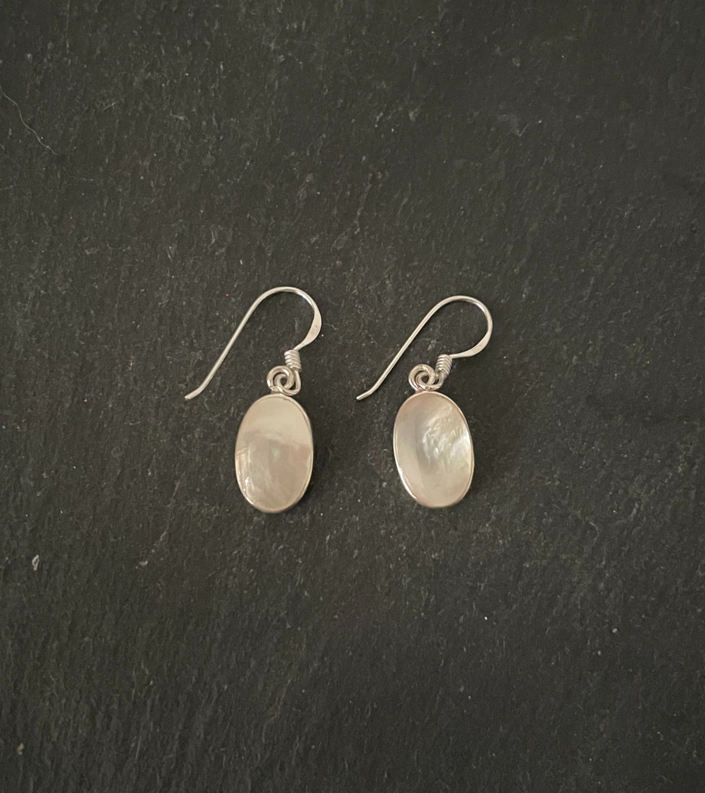 Mother of Pearl Oval Earrings image 0