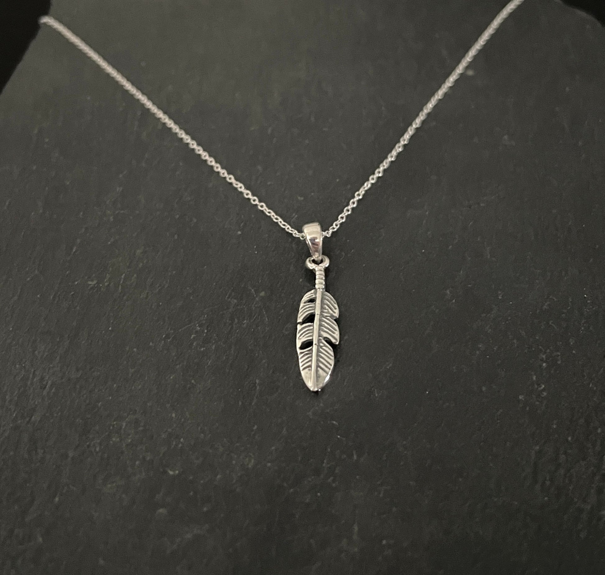 Silver Feather Pendant image 1