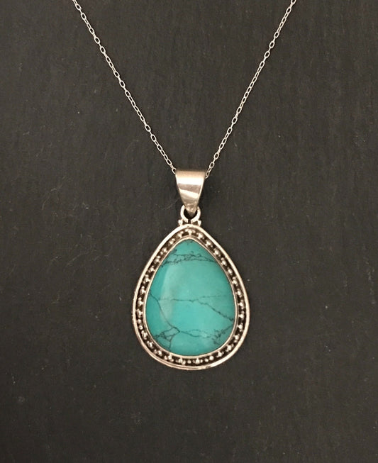 Teardrop Turquoise Pendant image 0
