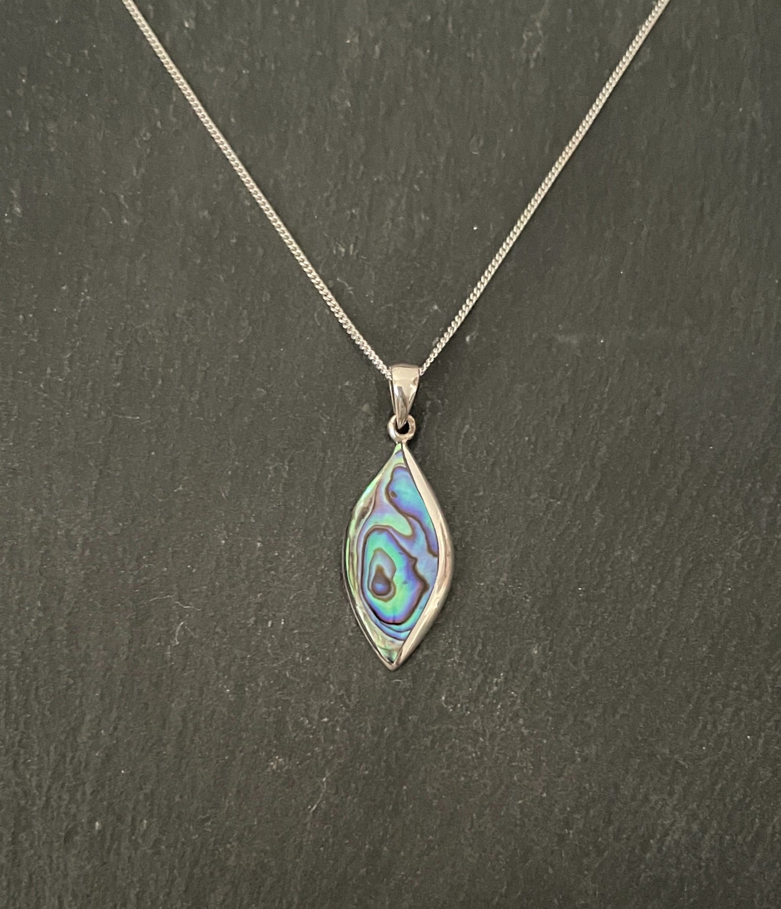Paua Shell and Silver Pendant image 0