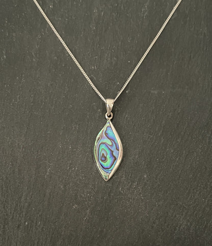 Paua Shell and Silver Pendant image 0