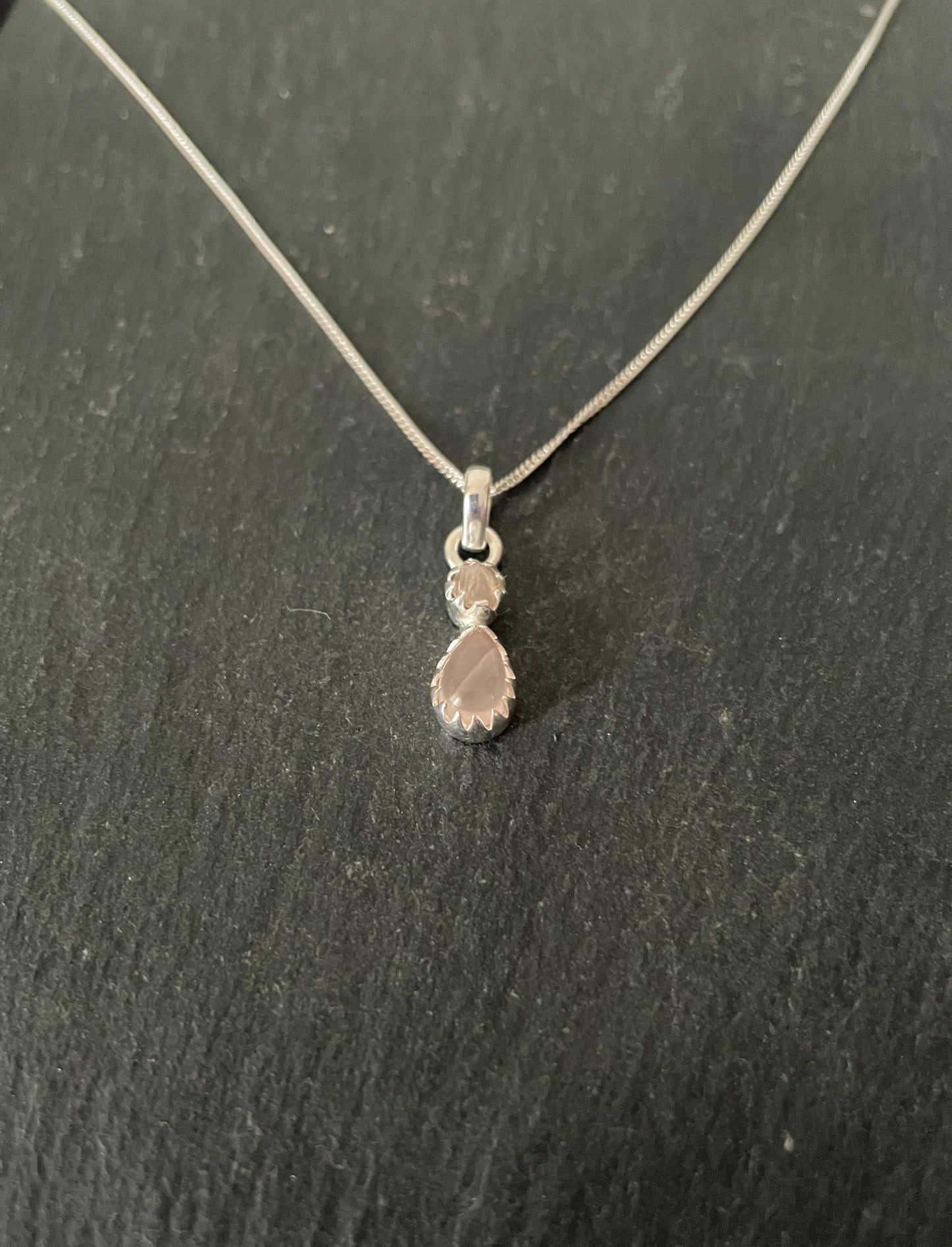 Rose Quartz and SilverPendant image 1
