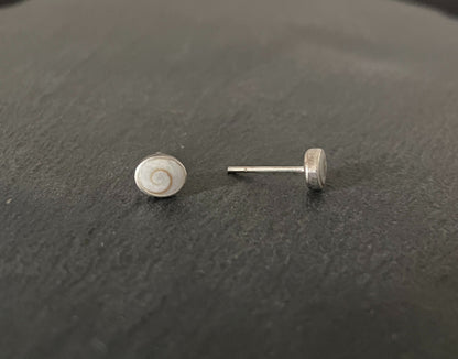 Shiva Shell Oval Stud Earrings image 1