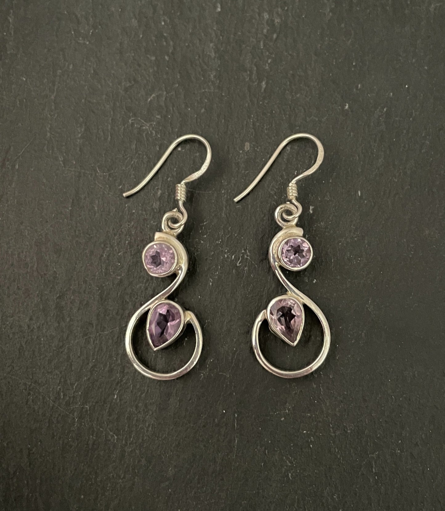 Amethyst Drop Earrings image 0