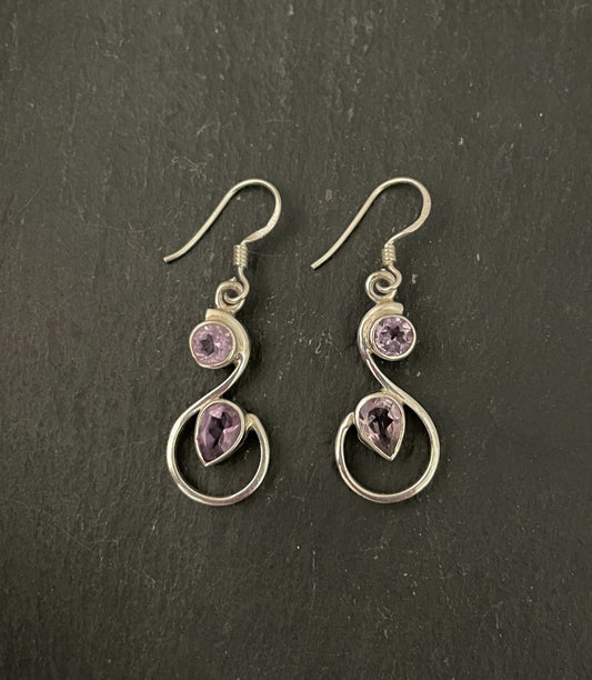 Amethyst Drop Earrings image 0