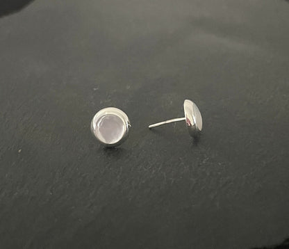 Mother of Pearl Round Stud Earrings image 1
