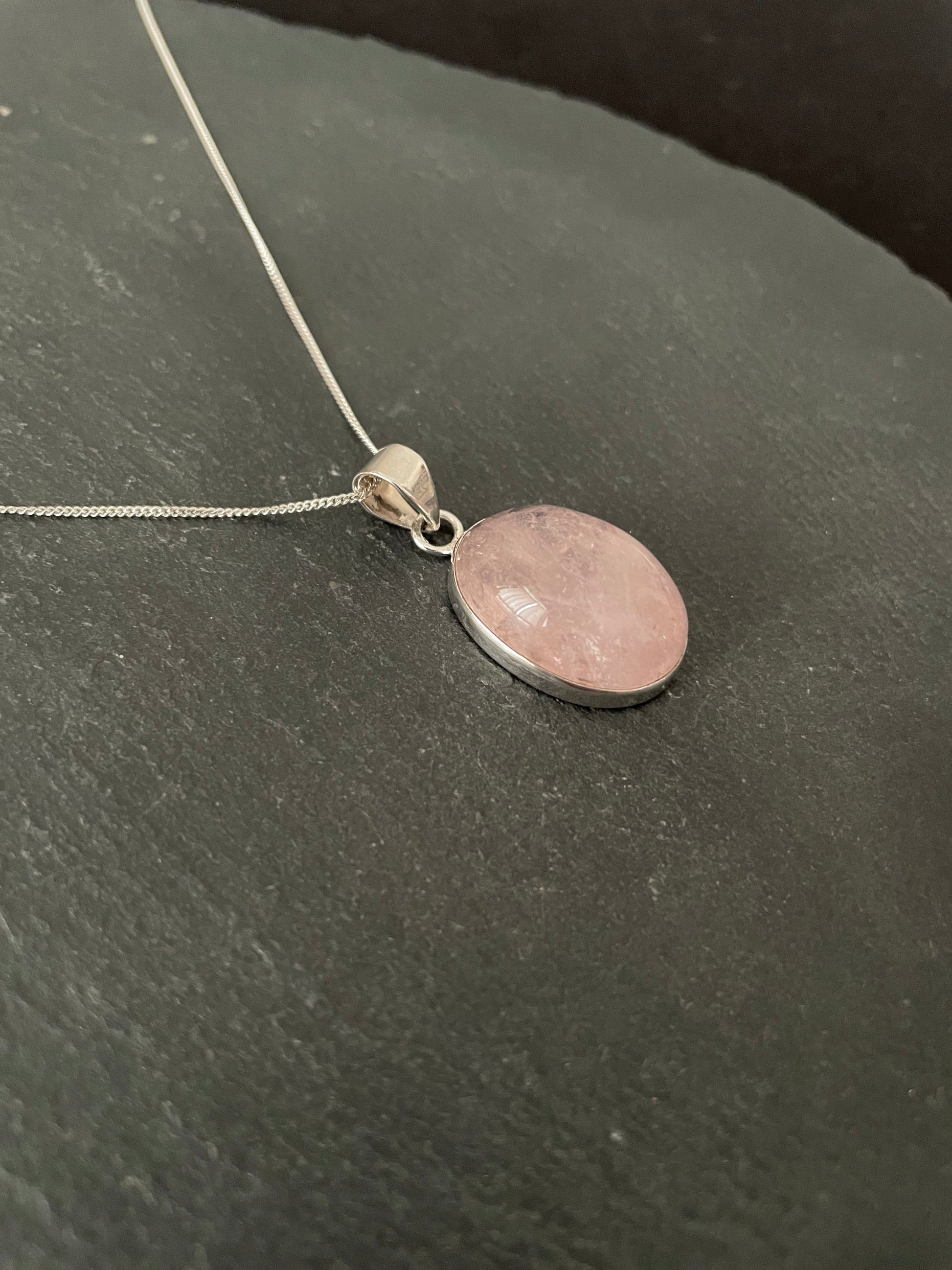 Rose Quartz Oval Pendant image 2