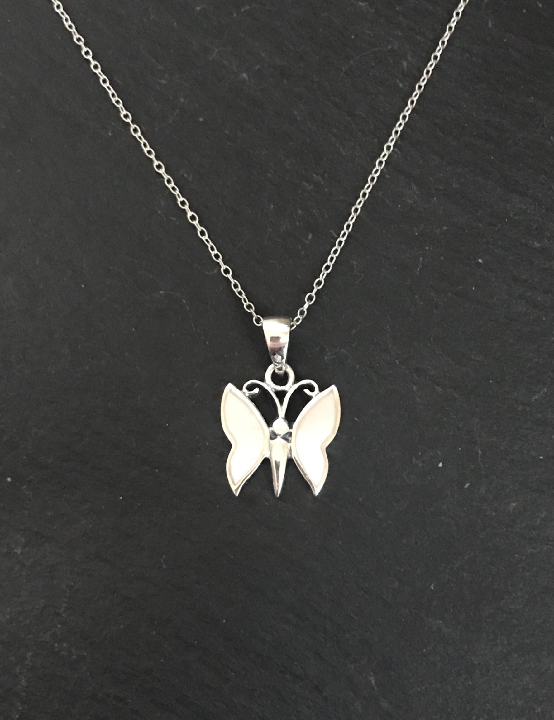 Mother of Pearl Butterfly Pendant image 0