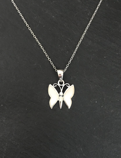 Mother of Pearl Butterfly Pendant image 0