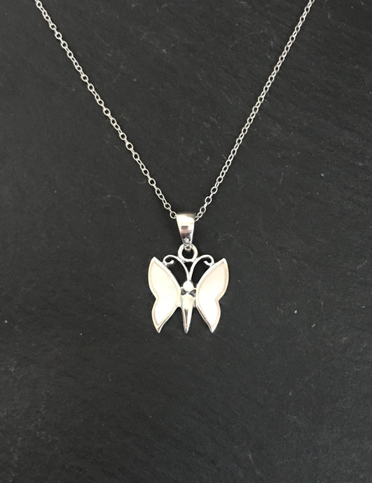 Mother of Pearl Butterfly Pendant image 0