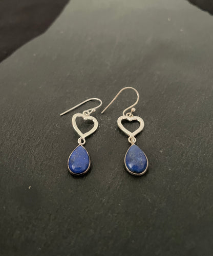 Lapis Lazuli and Silver Earrings image 1
