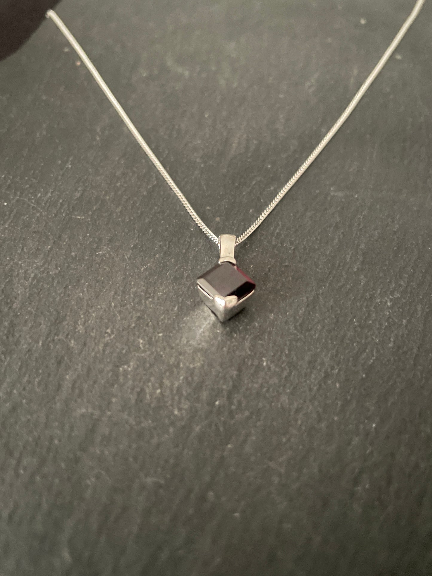 Garnet and Silver Pendant image 1