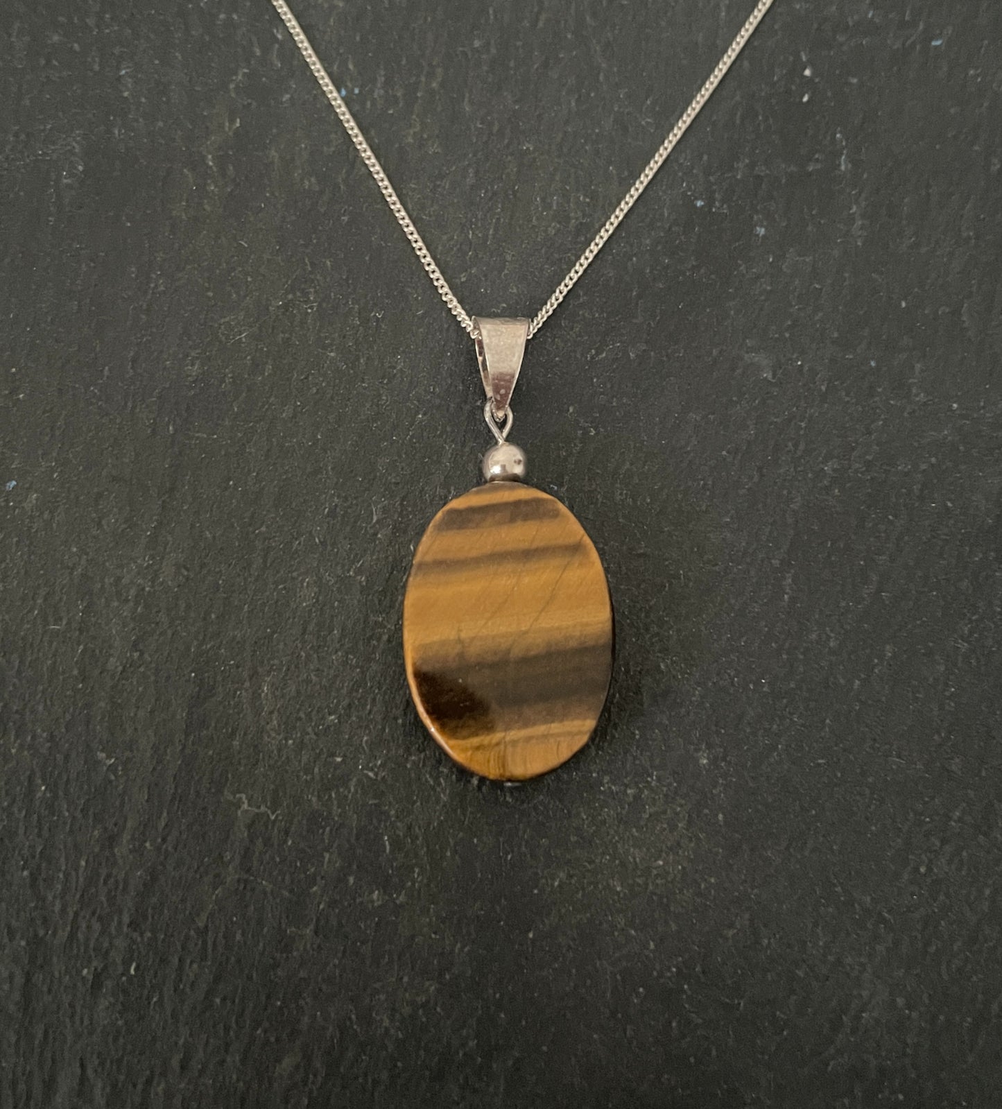 Tiger's Eye Oval Pendant image 0