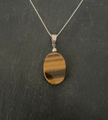 Tiger's Eye Oval Pendant image 0