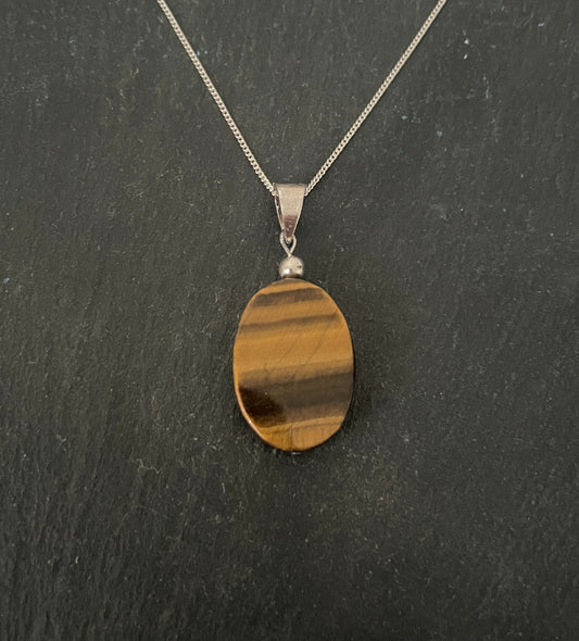 Tiger's Eye Oval Pendant image 0