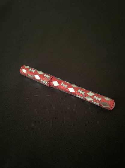 Red Glitter Pen image 0