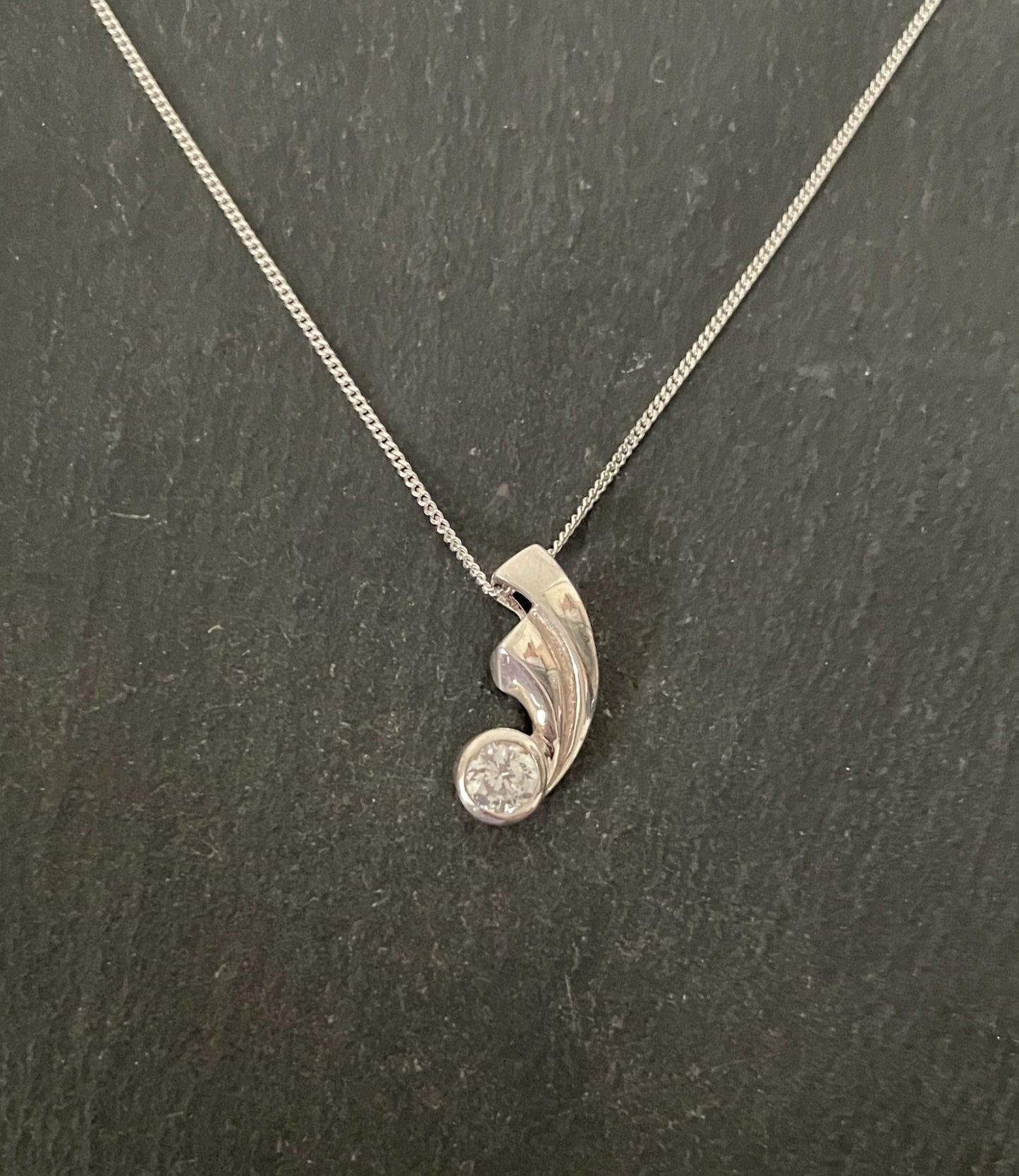 Cubic Zirconia and Silver Pendant image 0