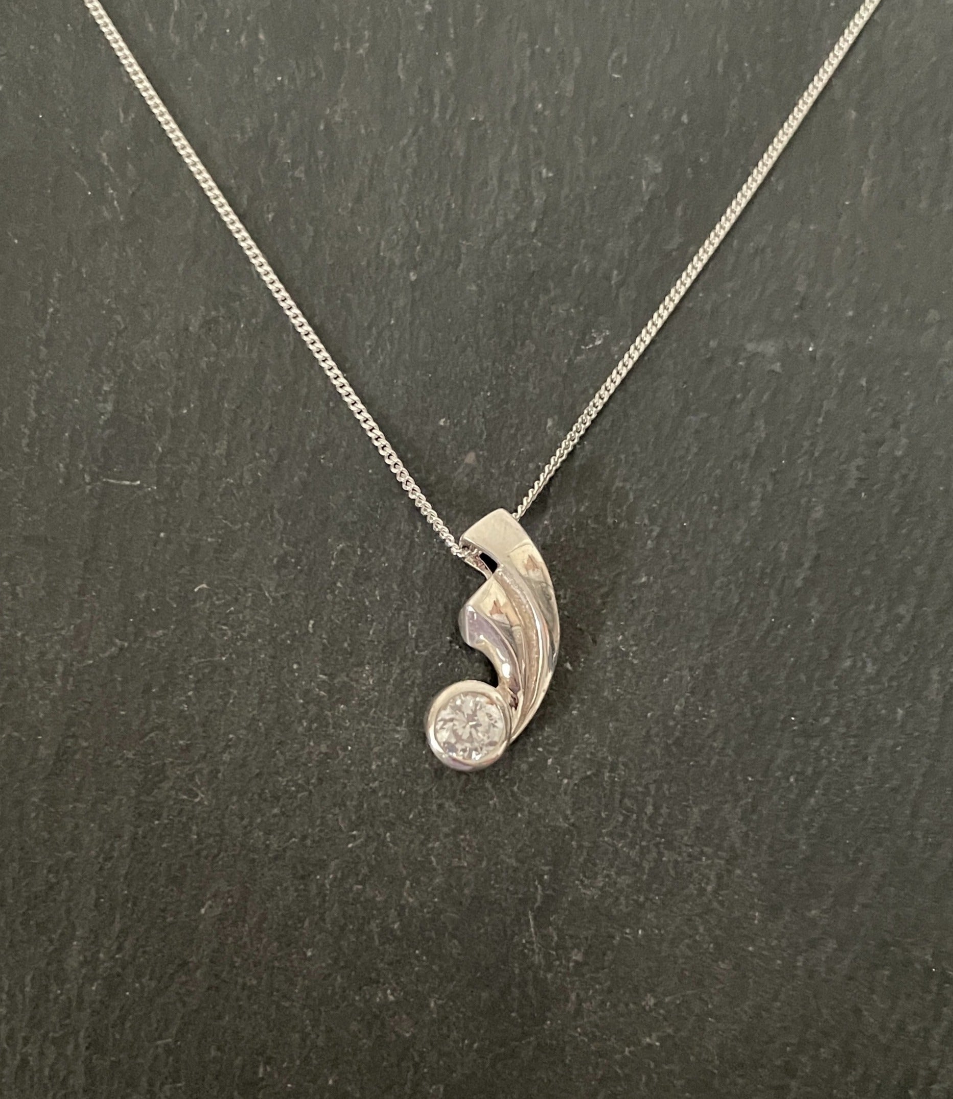 Cubic Zirconia and Silver Pendant image 0