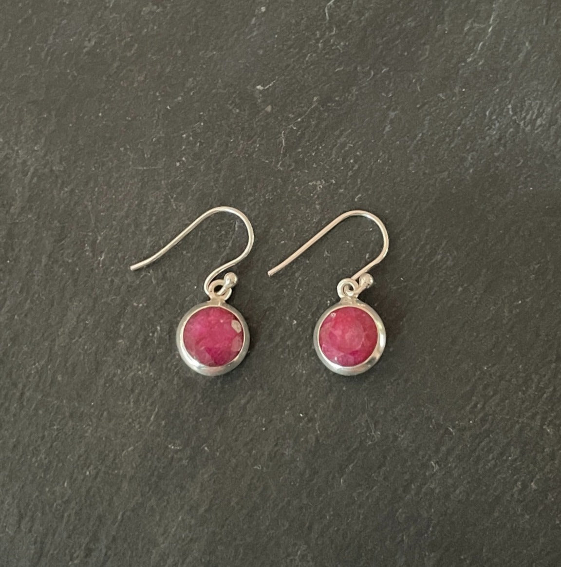 Ruby and Silver Earrings image 0