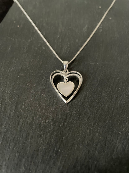 Mother of Pearl Heart Pendant image 1