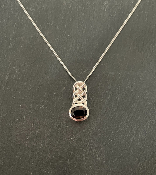 Smokey Quartz and Silver Pendant image 0