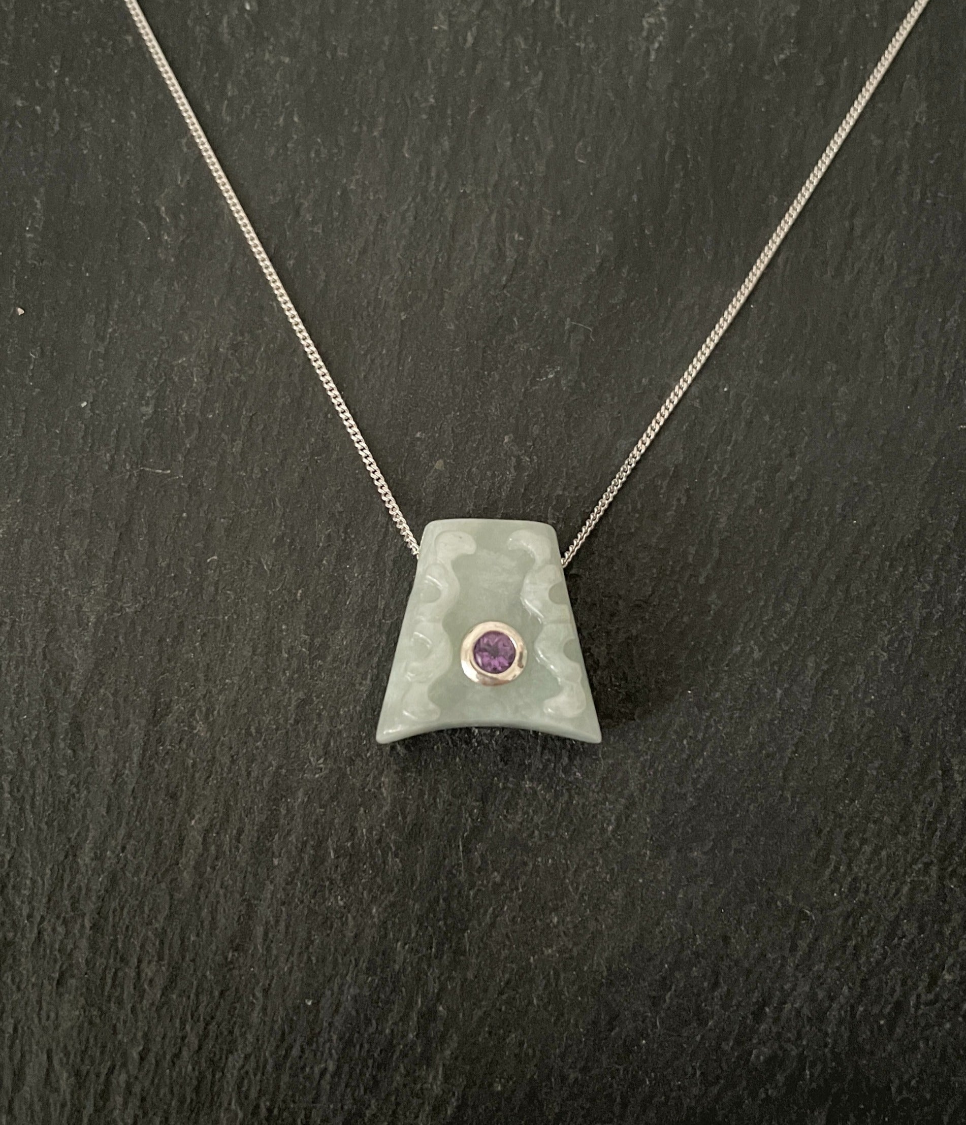 Jade and Amethyst Pendant image 0