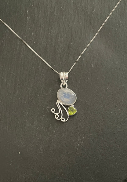 Two Stone Moonstone Pendant image 2