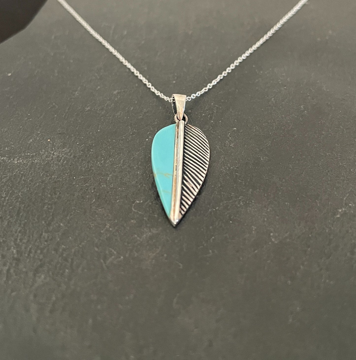 Turquoise and Silver Pendant image 1