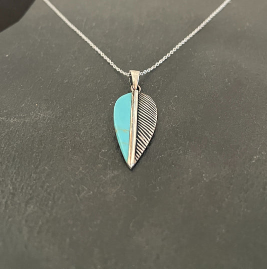 Turquoise and Silver Pendant image 1