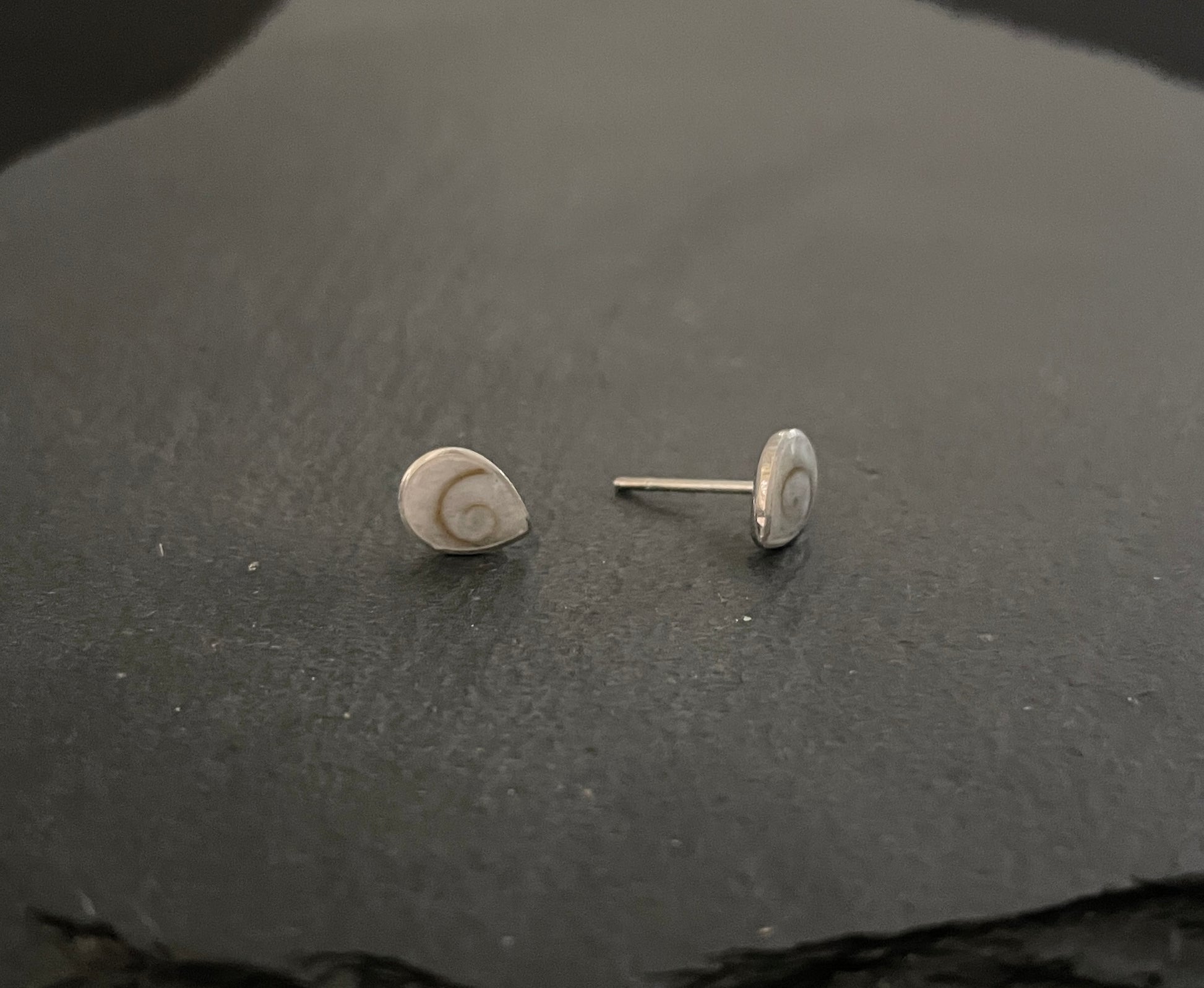Shiva Shell Teardrop Stud Earrings image 1