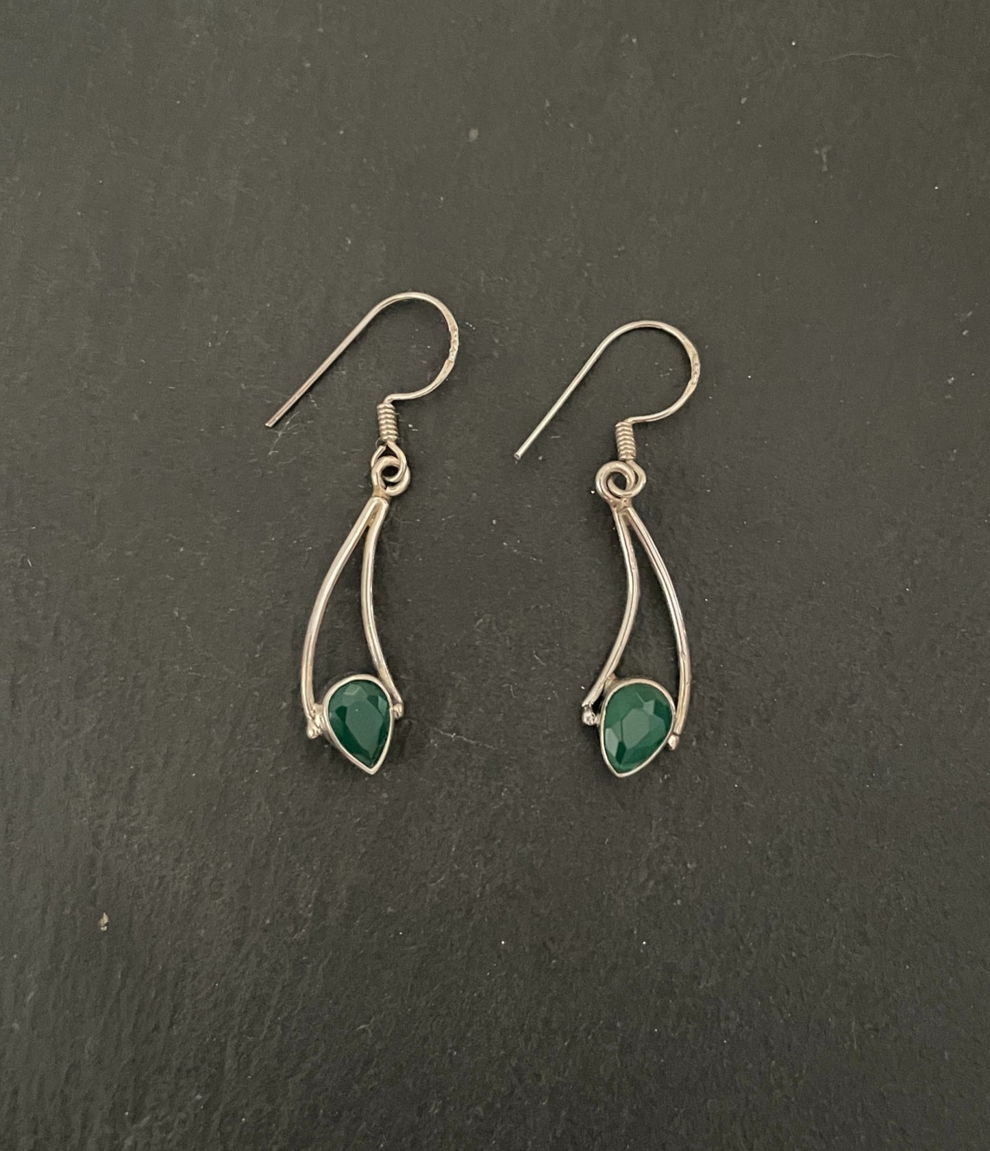 Emerald Teardrop Earrings image 0