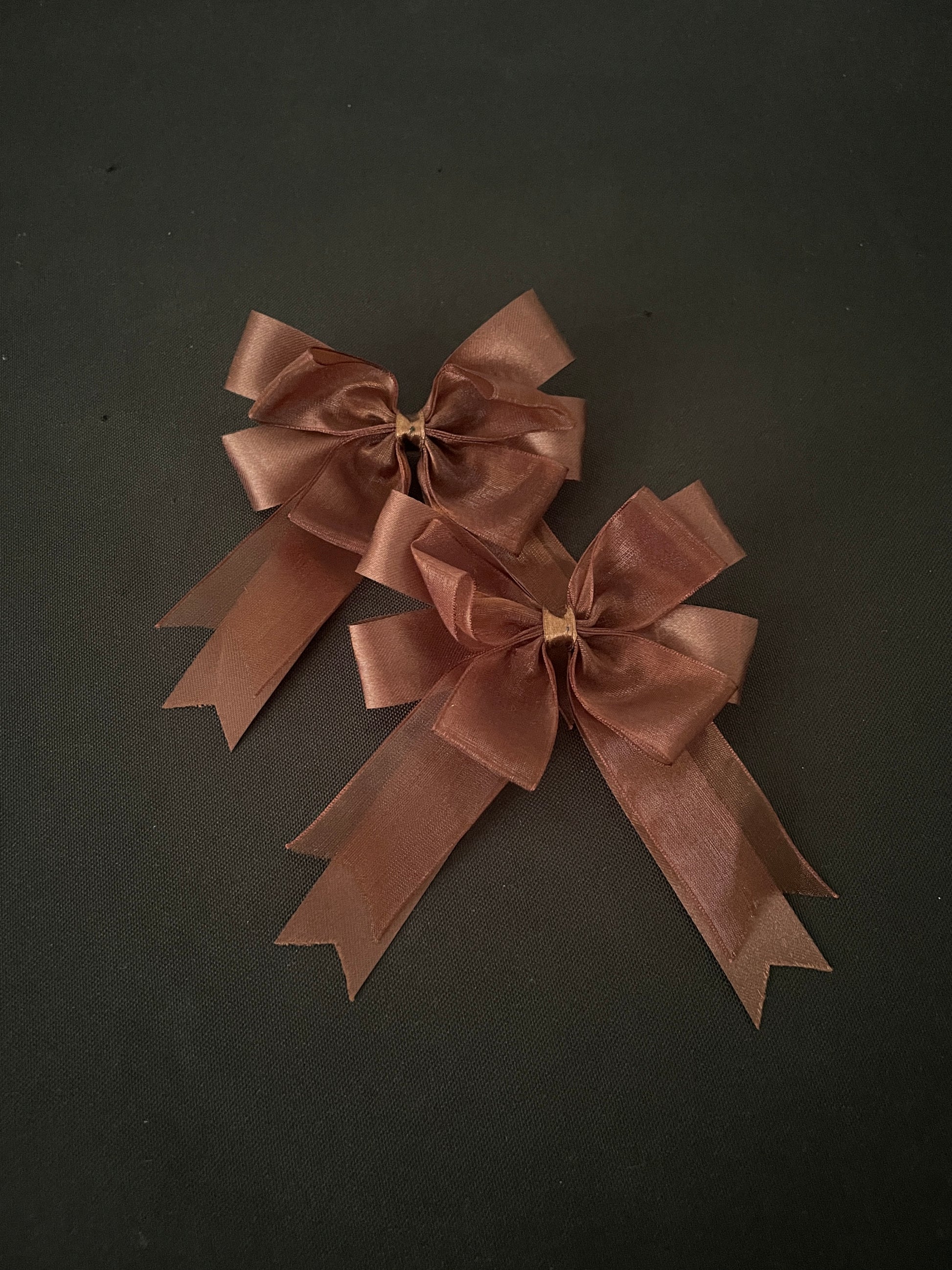 Brown Bow Hair Clips image 0