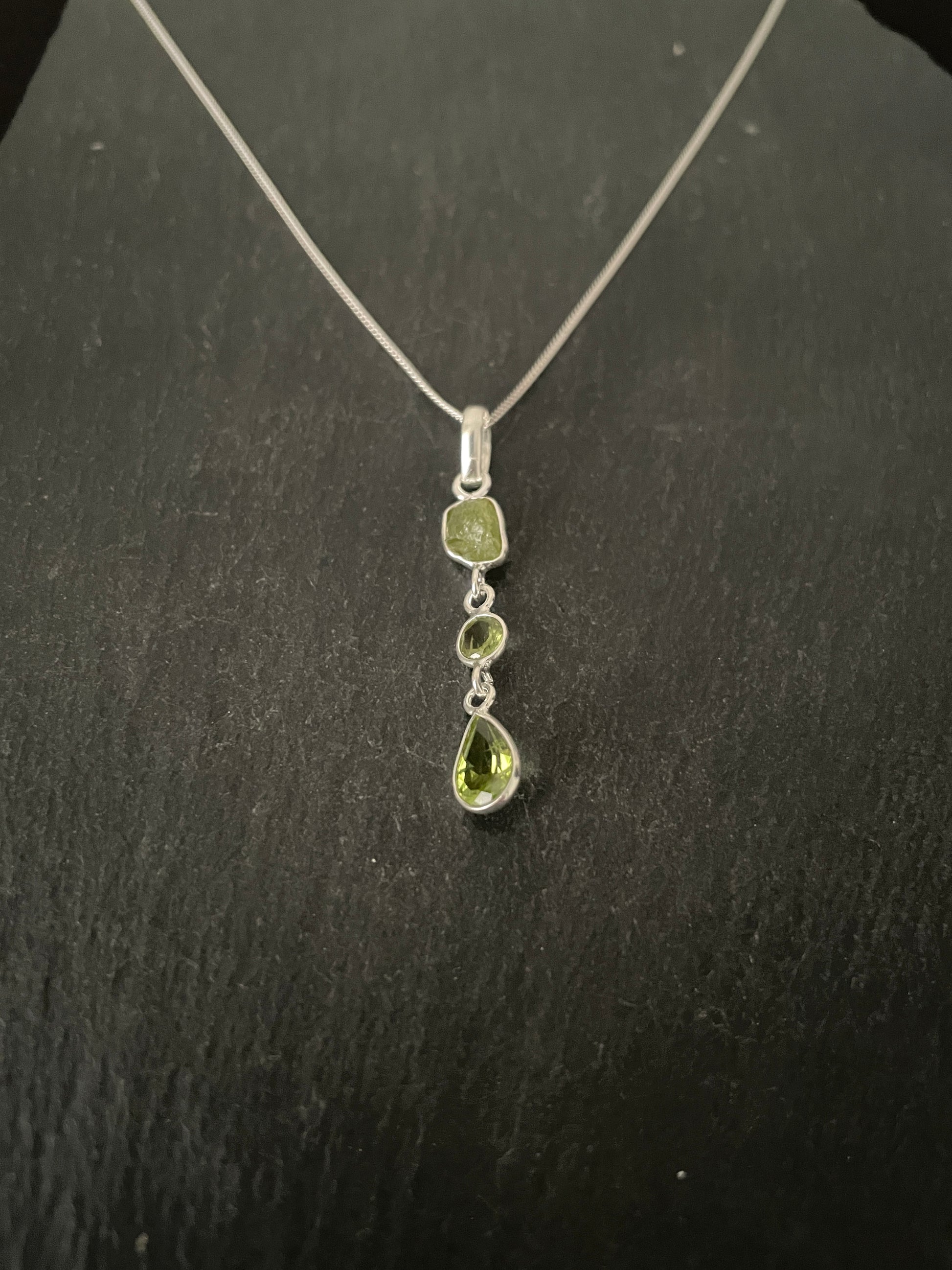 Peridot and Silver Pendant image 1