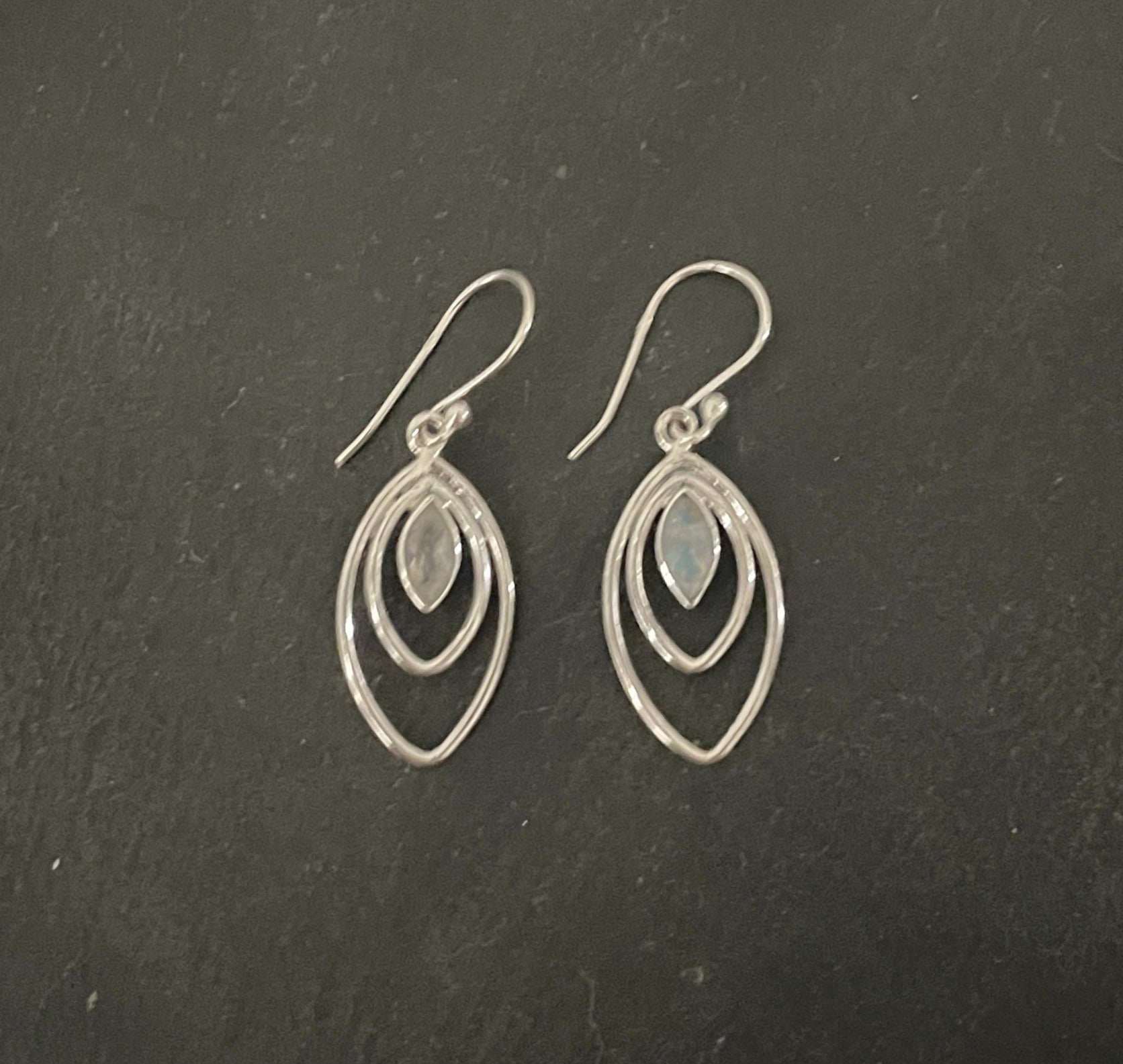 Moonstone and Silver Earrings image 0