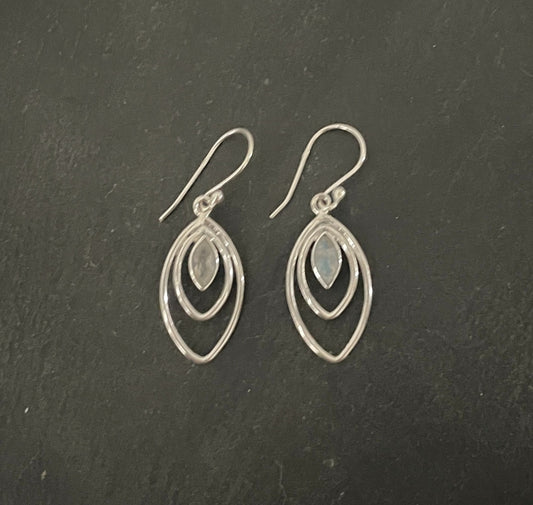 Moonstone and Silver Earrings image 0