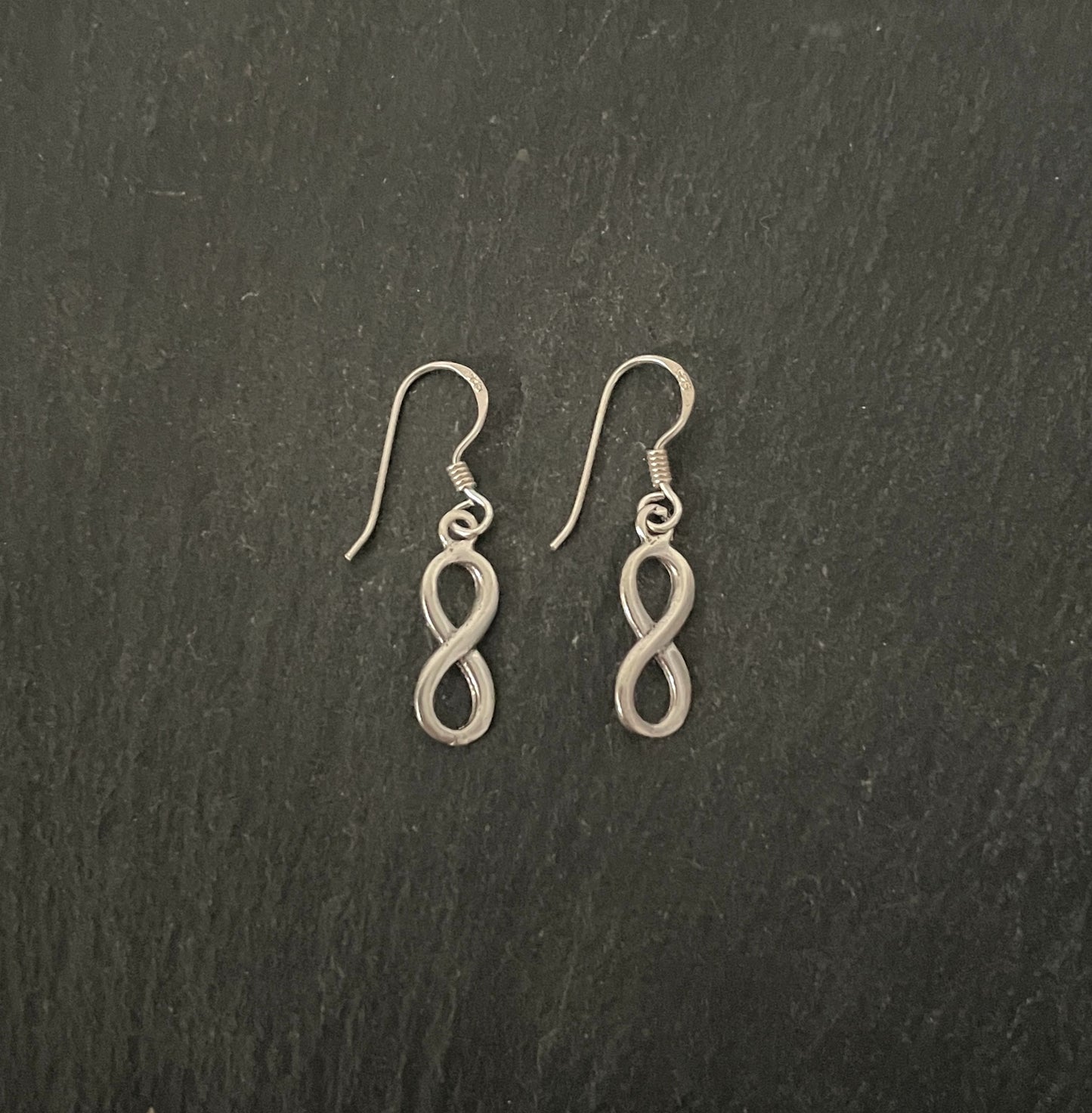 Silver Infinity Earrings image 0