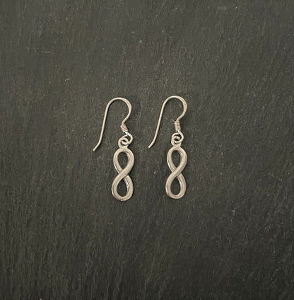 Silver Infinity Earrings image 0