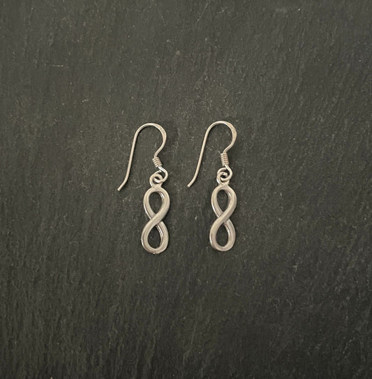 Silver Infinity Earrings image 0