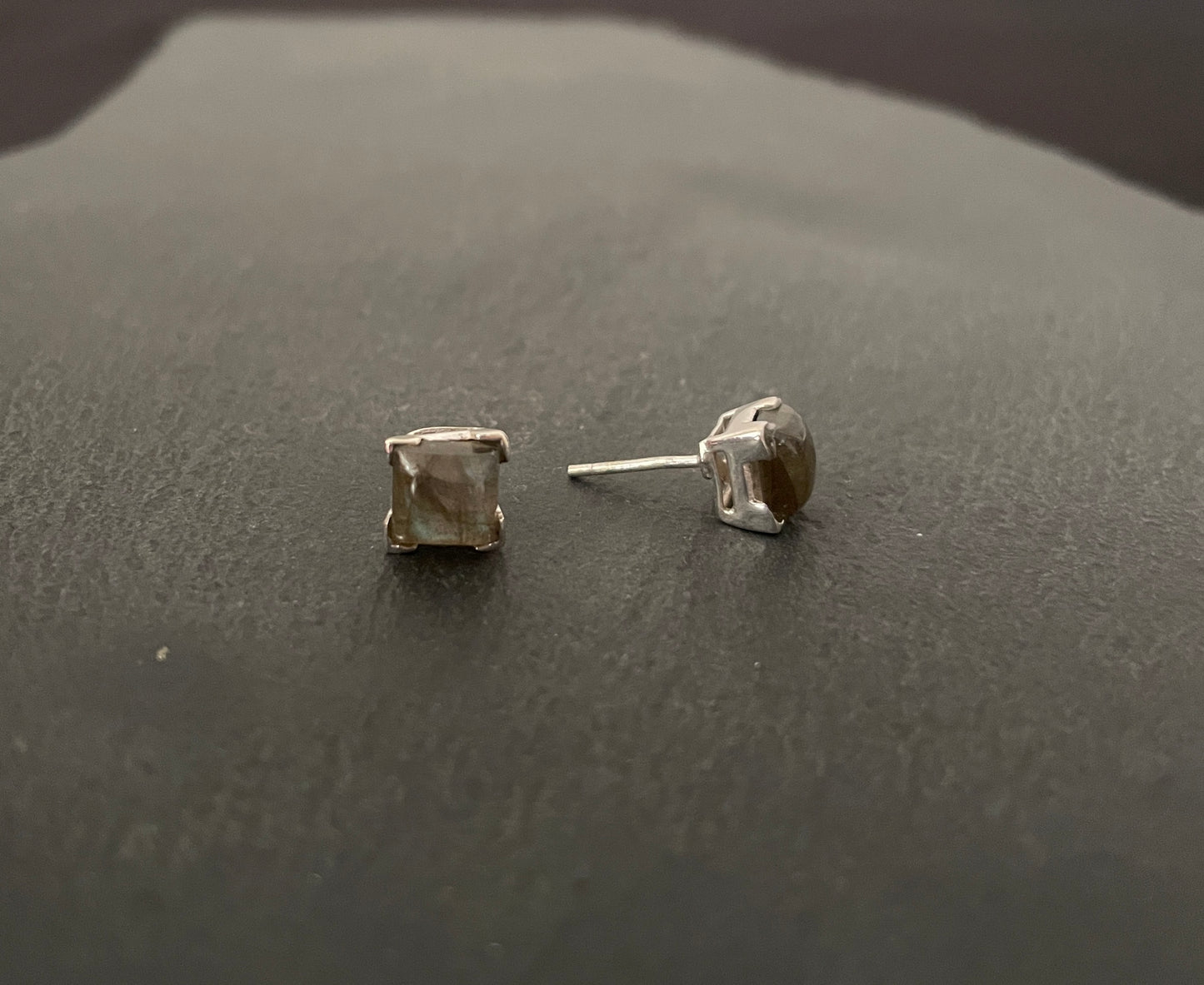 Labradorite Square Studs image 1