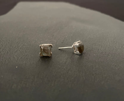 Labradorite Square Studs image 1