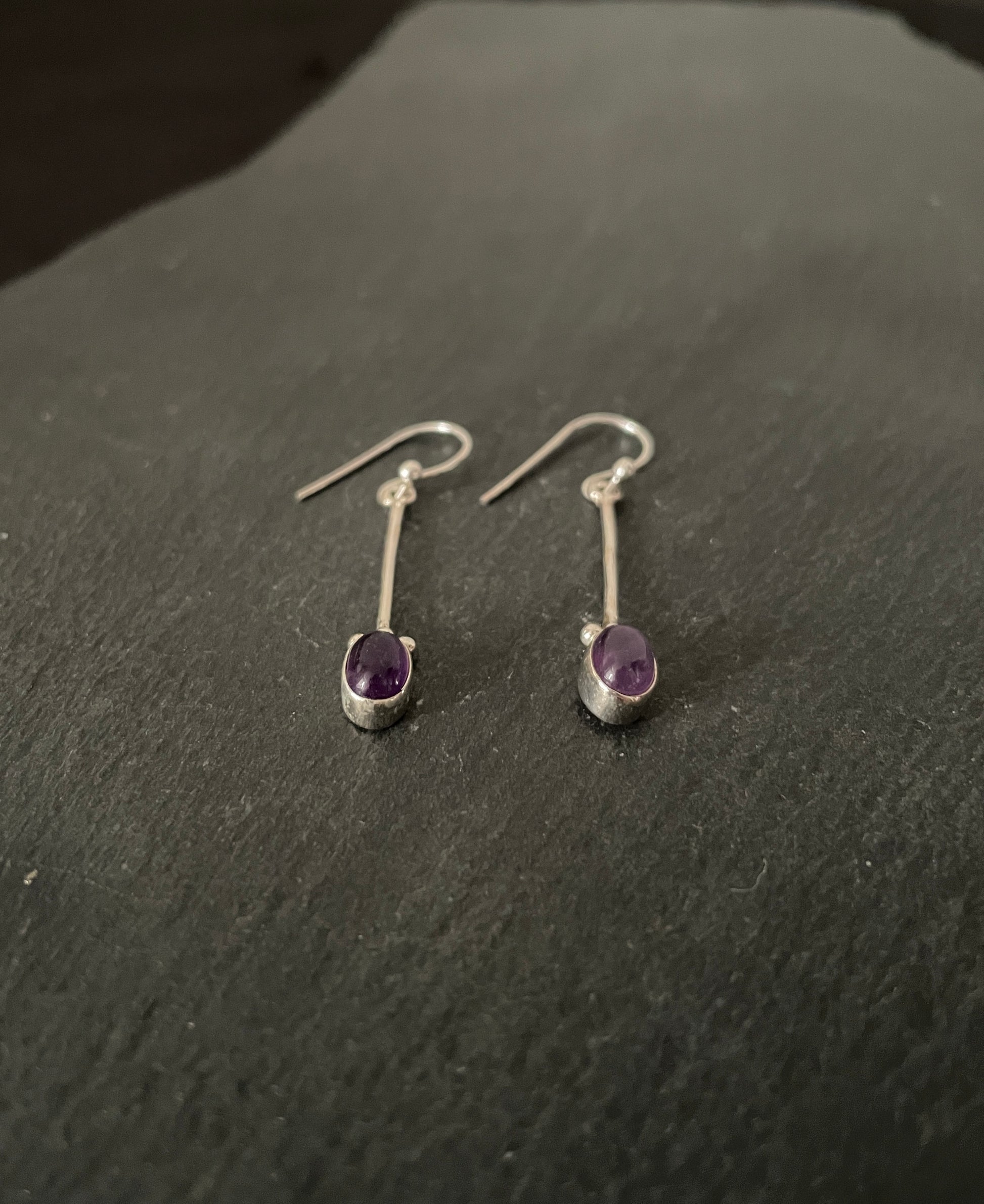 Amethyst Drop Earrings image 1