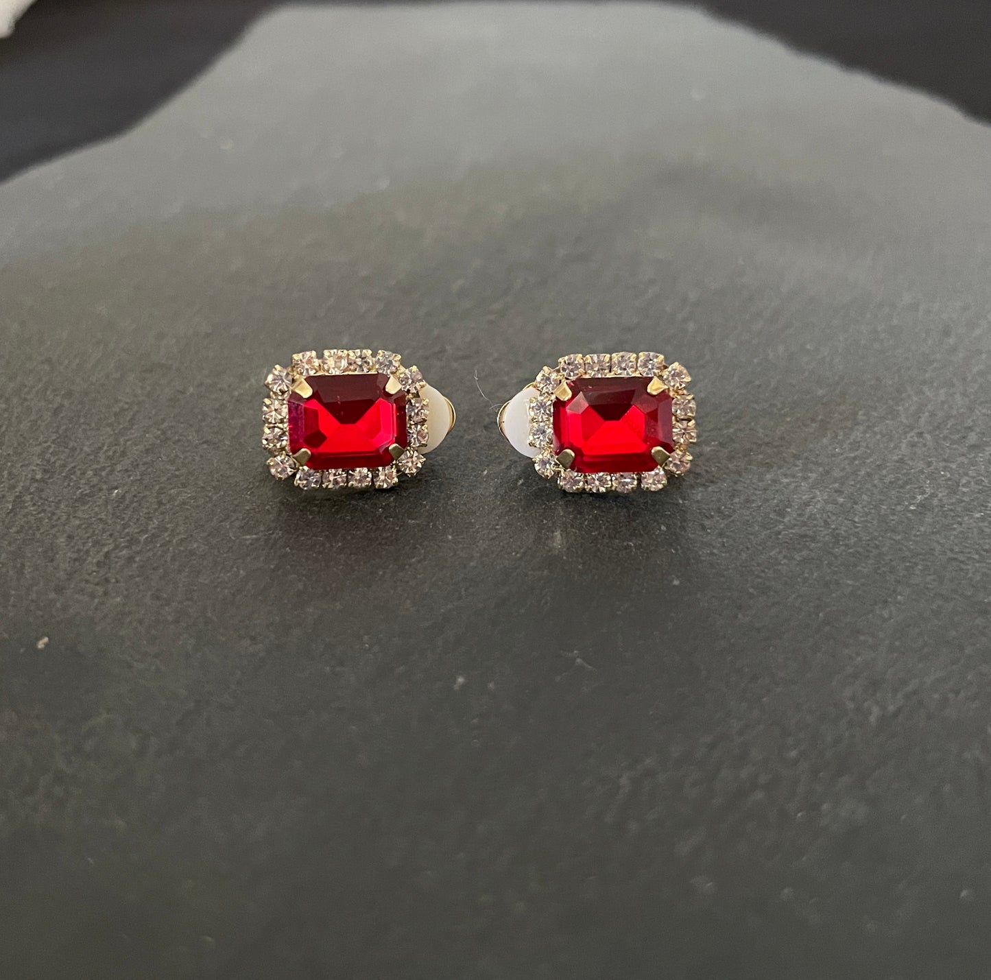 Coloured Bling Clip On Earrings image 2