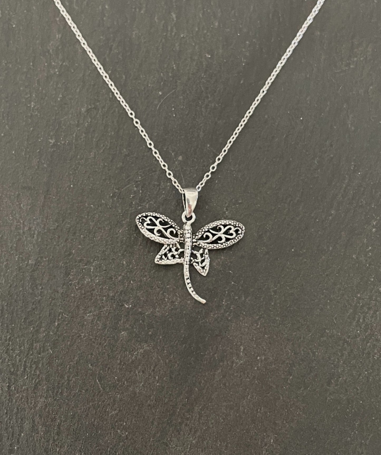Silver Dragonfly Pendant image 0