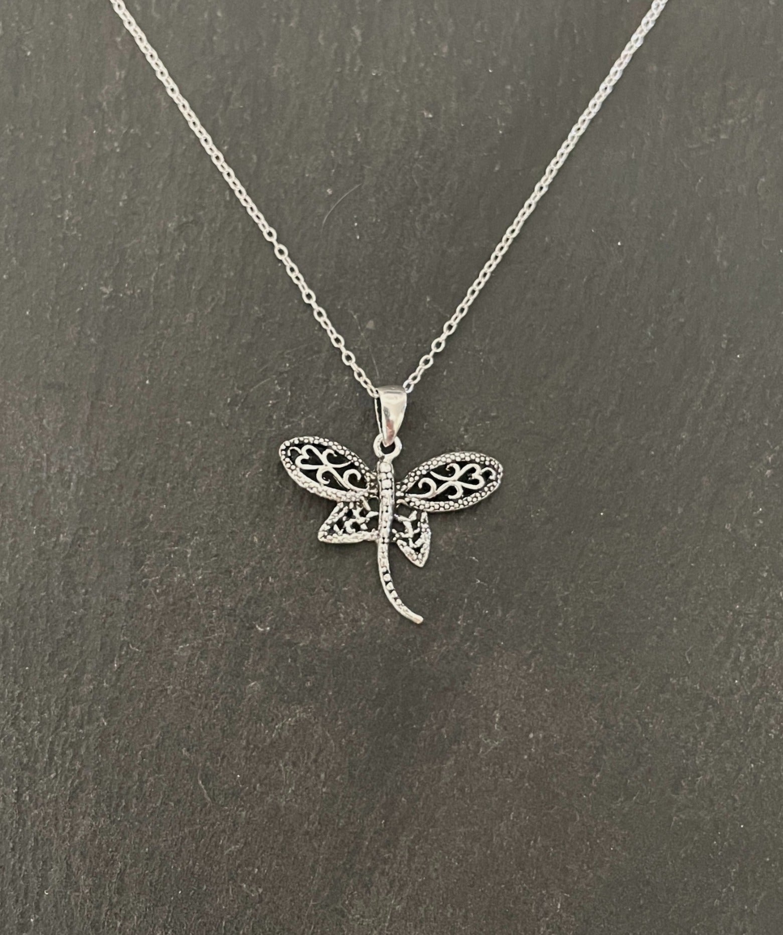 Silver Dragonfly Pendant image 0