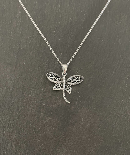 Silver Dragonfly Pendant image 0