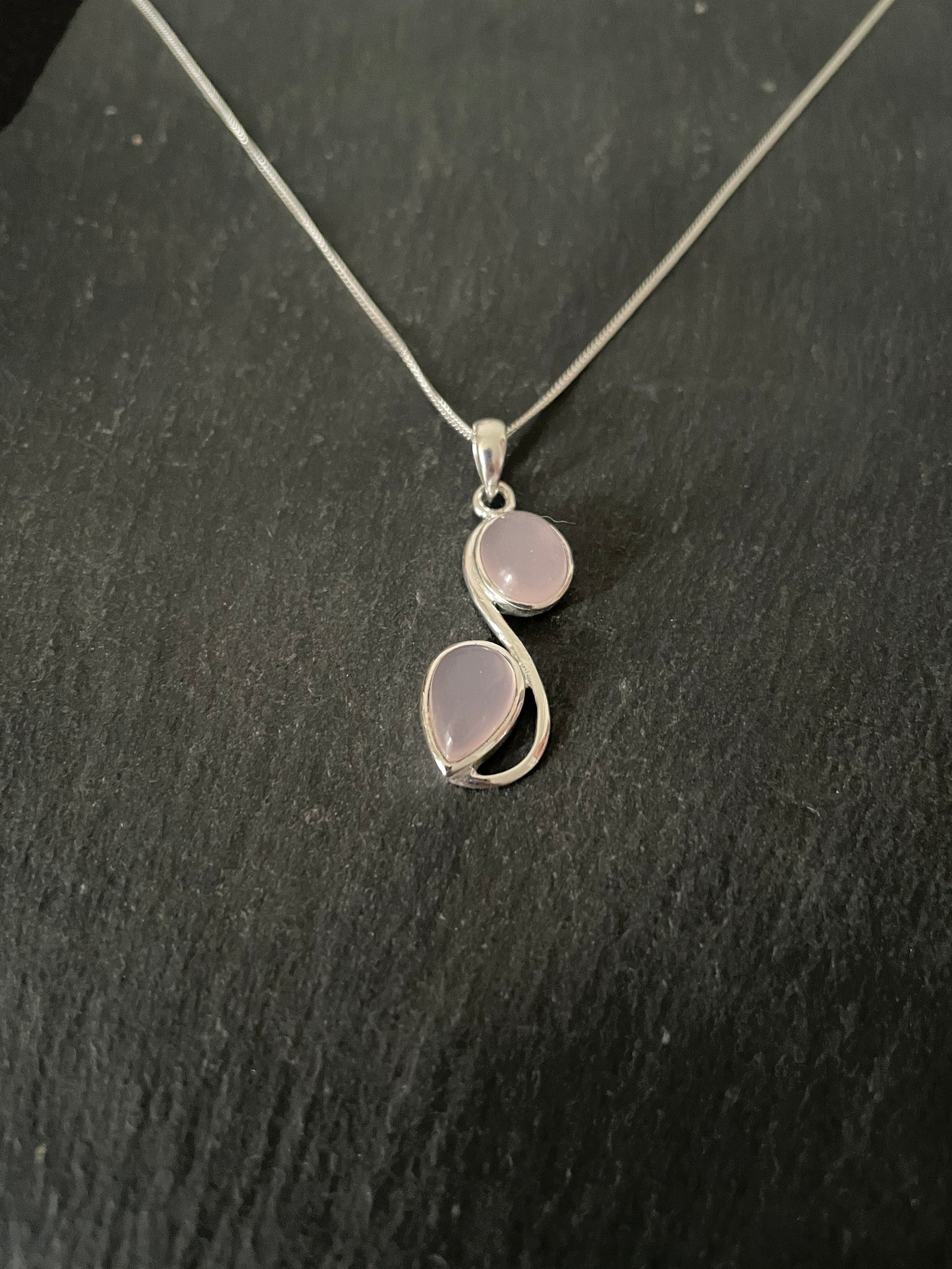 Rose Quartz and Silver Pendant image 1